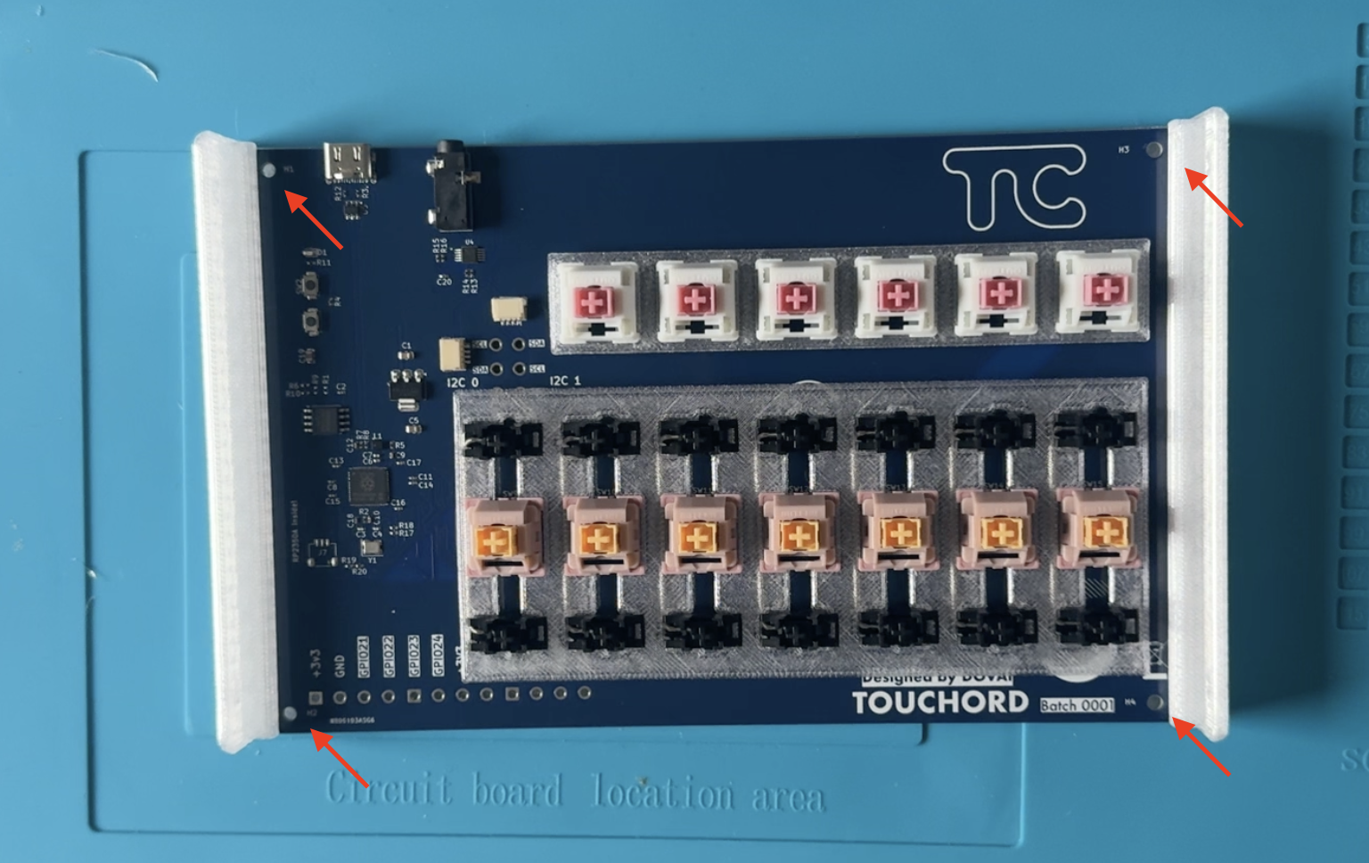 Touchord PCB Mount Points